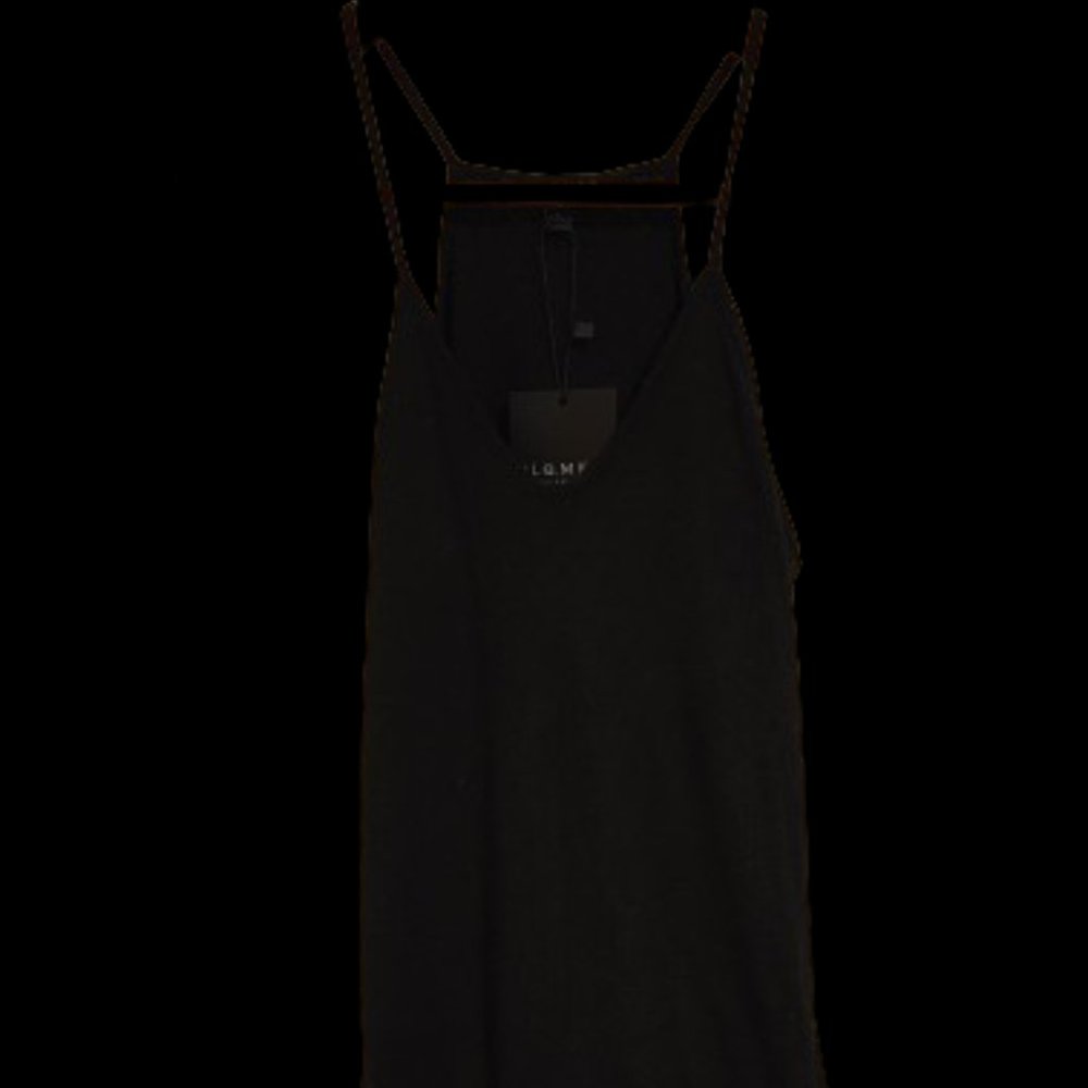 BlaQueMarket Black Ruffled Hem Dress - Size Large